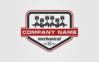 Logo mechanical for auto service auto body and other work vector