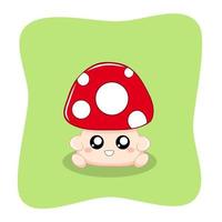 Cute Little Mushroom vector