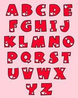 Valentine's Day Alphabet Letters vector