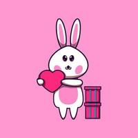 Bunny Love Gift Valentine vector