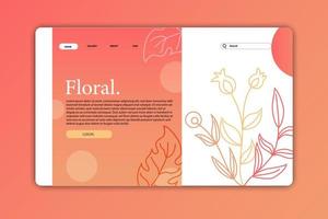 Design landing page or web page design templates for beauty, spa, wellness, natural products, cosmetics, body care. Gradient vector illustration concepts for website and mobile website development.