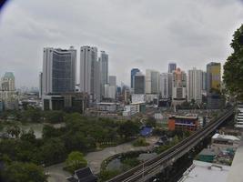 BANGKOK THAILAND13 MAY 2019Landscape of central Bangkok Asoke area and Phrom Phong area.on BANGKOK THAILAND13 MAY 2019 photo