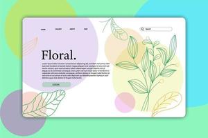 Design landing page or web page design templates for beauty, spa, wellness, natural products, cosmetics, body care. Gradient vector illustration concepts for website and mobile website development.