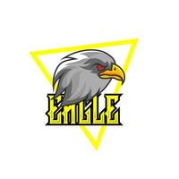 logo animal emblema torneo águila ave personaje esport. juego de béisbol de mascotas. diseño de logotipo de mascota y esport. fácil de editar y personalizar vector