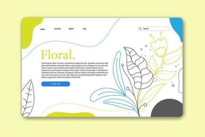 Design landing page or web page design templates for beauty, spa, wellness, natural products, cosmetics, body care. Gradient vector illustration concepts for website and mobile website development.