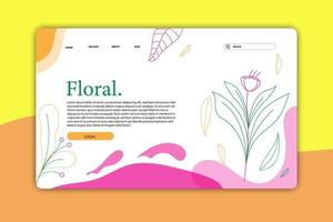 Design landing page or web page design templates for beauty, spa, wellness, natural products, cosmetics, body care. Gradient vector illustration concepts for website and mobile website development.