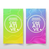 Modern poster cover with gradient liquid abstract Vector