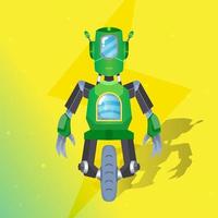 diseñar lindo robot humanoide personaje con fondo vector