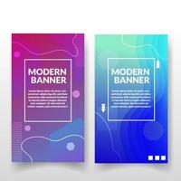 Modern poster cover with gradient liquid abstract Vector