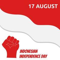 Illustration vector design of Indonesian independence day background template