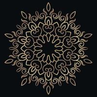 Mandala ornament or flower background design golden color. vector