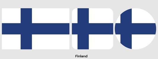 bandera de finlandia, ilustración vectorial vector