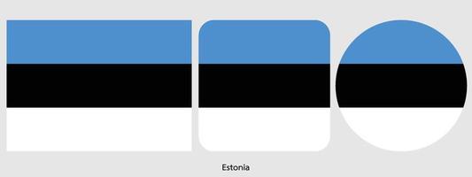 bandera de estonia, ilustración vectorial vector