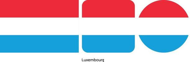 bandera de luxemburgo, ilustración vectorial vector