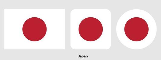 Japan flag, vector illustration