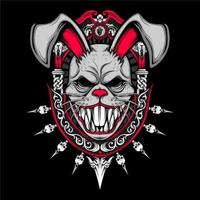 scary rabbit mask vector