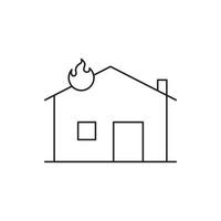 Creative fire house icon vector
