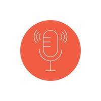 audio microphone icon vector