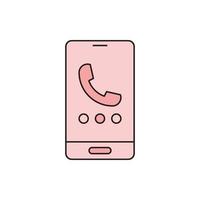 smart mobile phone calling icon vector