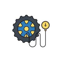 Car Tyre Pressure Check icon vector