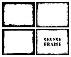 Set of 4 grunge frames. vector
