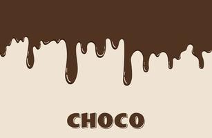 Dark Chocolate Drips Background vector