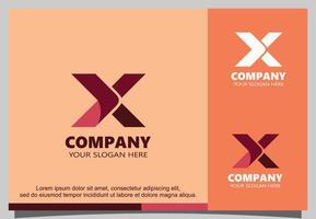 Logo letter X bold modern design vector