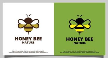 vector de diseño de logotipo de abeja de miel