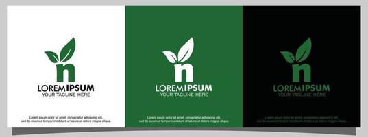 plantilla de diseño de logotipo de letra n moderna vector