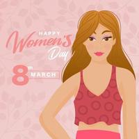 Women's day on March 8, International Women's Day. vector