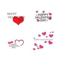 Valentines Day design sign Vector illustration template