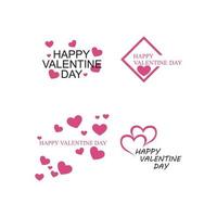 Valentines Day design sign Vector illustration template