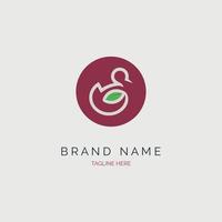 Duck logo design template for brand or company and other vector