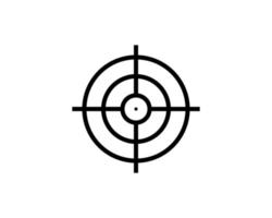 Aim outline icon isolated. Symbol, logo illustration for mobile concept, web design and games. vector