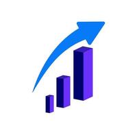 Isometric 3d Business Chart for Presentation Report vector