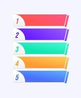 Colorful Infographic List or Bullet Point for Presentation and Business Report vector