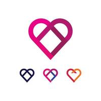 heart and  Love Vector illustration design icon sign romantic