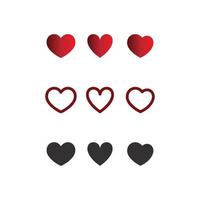 heart and  Love Vector illustration design icon sign romantic