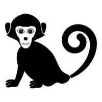 mono rojo negro color vector ilustración imagen estilo plano