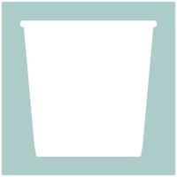 Trash bucket the white color icon vector