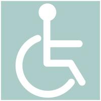 Sign of the disabled the white color icon vector