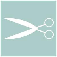 Scissors the white color icon vector