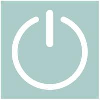 Button turn on or off icon the white color icon vector