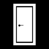 icono de puerta color blanco vector ilustración imagen estilo plano