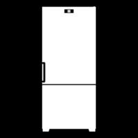 icono de refrigerador color blanco vector ilustración imagen estilo plano
