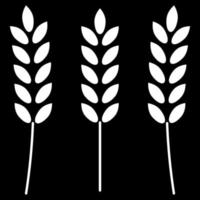 Wheat icon white color vector illustration image flat style