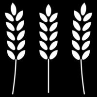 Wheat icon white color vector illustration image flat style