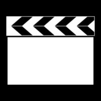 icono de badajo de cine color blanco vector ilustración imagen estilo plano