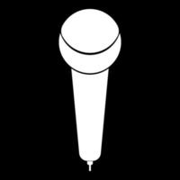 Microphone white icon vector