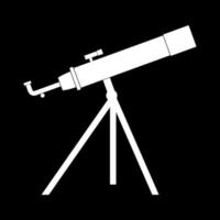 Telescope white icon vector